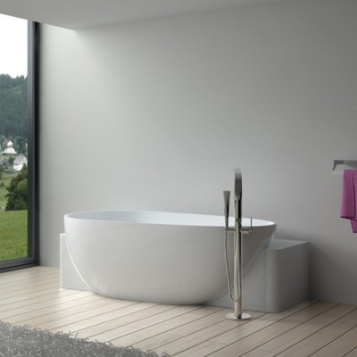 Solid Surface Freestanding Corner Bathtub